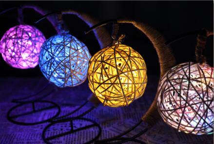 LED hand rope rattan ball copper wire Night Light lamp