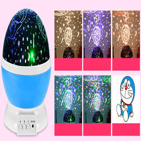 LED Projector USB Starry Sky Night Light Rotating Bedside Table Lamp