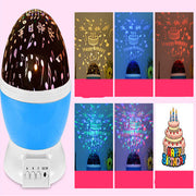 LED Projector USB Starry Sky Night Light Rotating Bedside Table Lamp