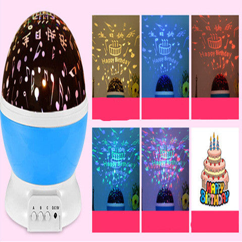 LED Projector USB Starry Sky Night Light Rotating Bedside Table Lamp