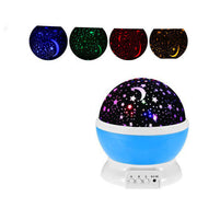LED Projector USB Starry Sky Night Light Rotating Bedside Table Lamp