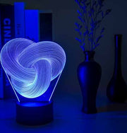Twist Abstract LED 3D Night Light Touch Colorful Table Lamp