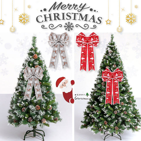 Christmas Tree Decoration Accessories Ribbon Bow Pendant