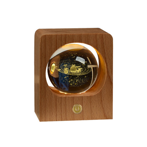 Beech Crystal Ball LED Night Light USB Dimmable Lamp
