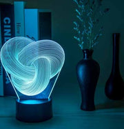Twist Abstract LED 3D Night Light Touch Colorful Table Lamp