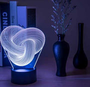Twist Abstract LED 3D Night Light Touch Colorful Table Lamp