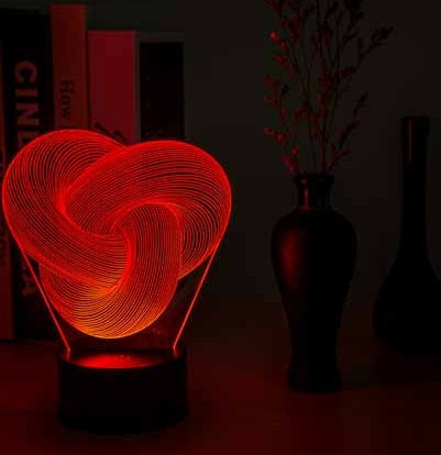 Twist Abstract LED 3D Night Light Touch Colorful Table Lamp