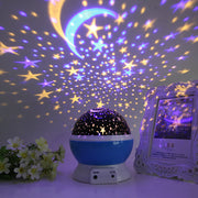 LED Projector USB Starry Sky Night Light Rotating Bedside Table Lamp