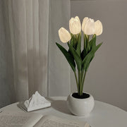 LED Tulip Flower Night Light Flowerpot Potted Plant Landscape