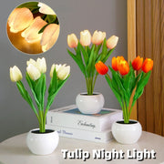 LED Tulip Flower Night Light Flowerpot Potted Plant Landscape