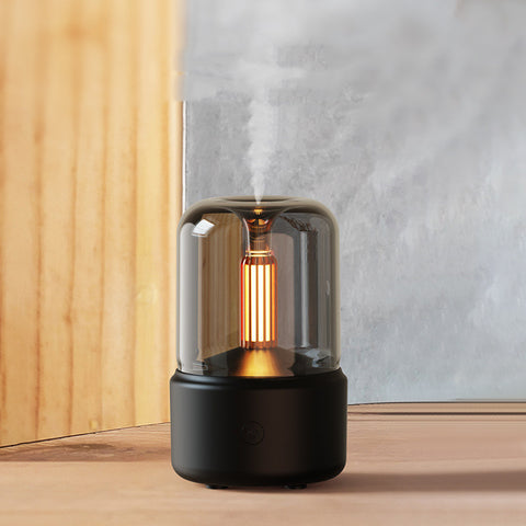 LED Night CandleLight Humidifier Aroma Diffuser Portable Electric